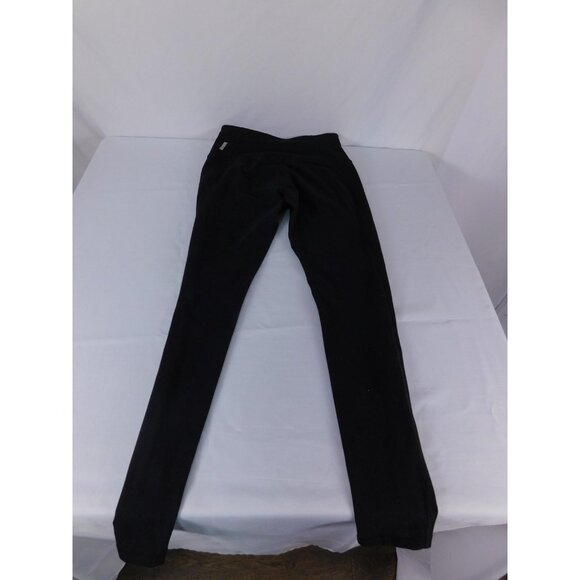 Black Leggings Womens Small Ankle Length Stretch Elastic Waist Solid Pants - Picture 3 of 5